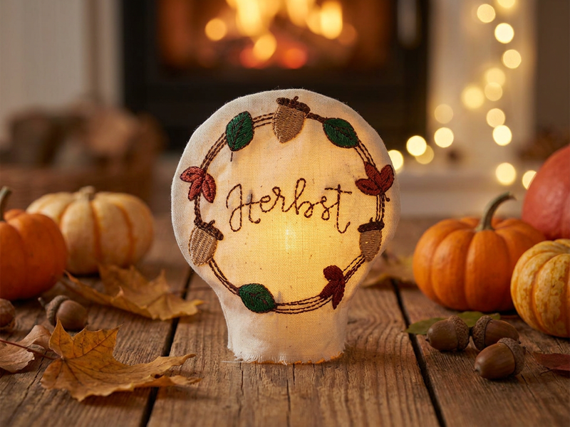 Preview: herbstliche Teelichtcover - ITH-Stickdatei